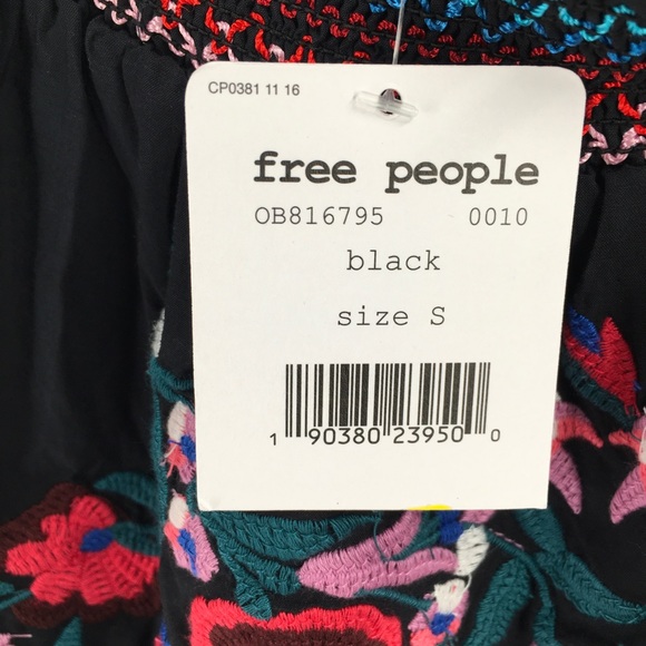 NWT Free People Off Shoulder Boho Embroid … - Picture 8 of 11